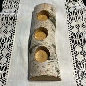 Alaska Birch Yule Log Candle Holder